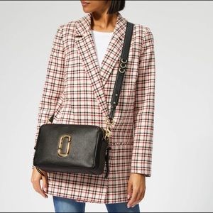 Marc Jacobs The Softshot Snapshot 27 Black Gold Leather Purse Bag